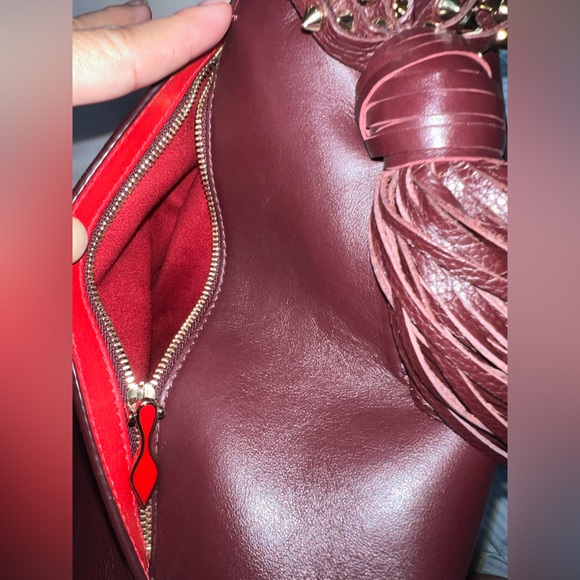 EUC Christian Louboutin Eloise Hobo Shoulder, Maroon Color - Picture 12 of 16